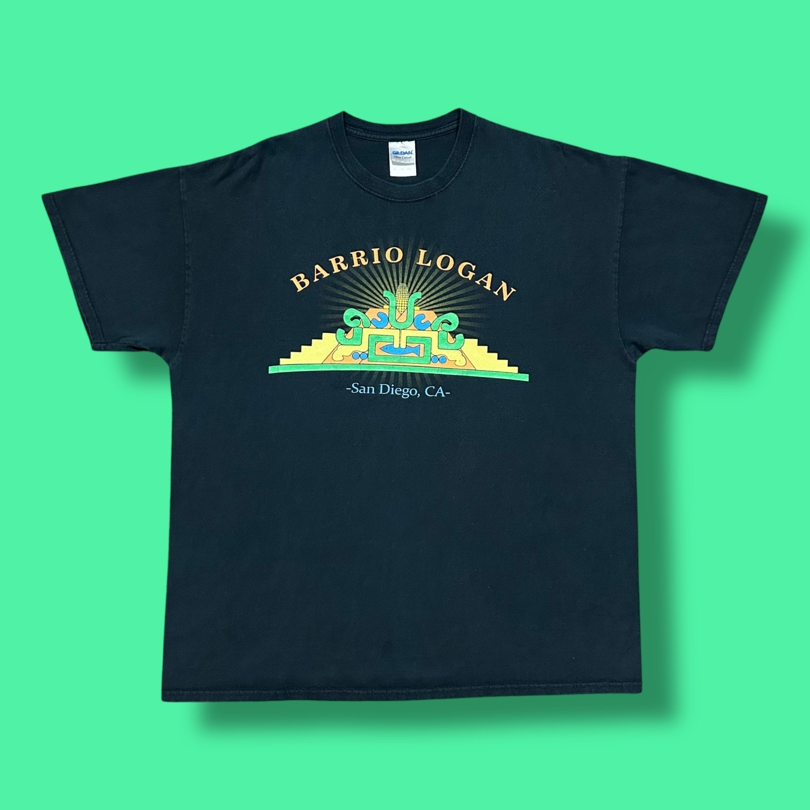 Vintage Barrio Logan Shirt San Diego Graphic Tee Y2k Short Sleeve Black Xl